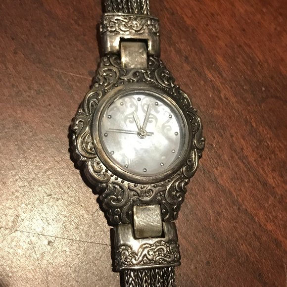 QVC Suarti & Sri Sterling Silver Scroll Watch main image 10